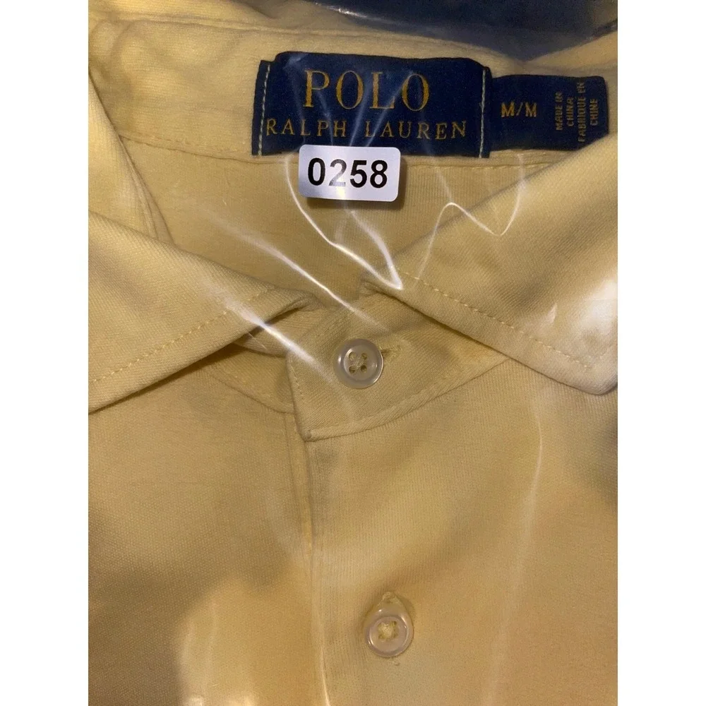 Polo Ralph Lauren Polo Shirt Mens XL Yellow Classic Pony Custom Fit
